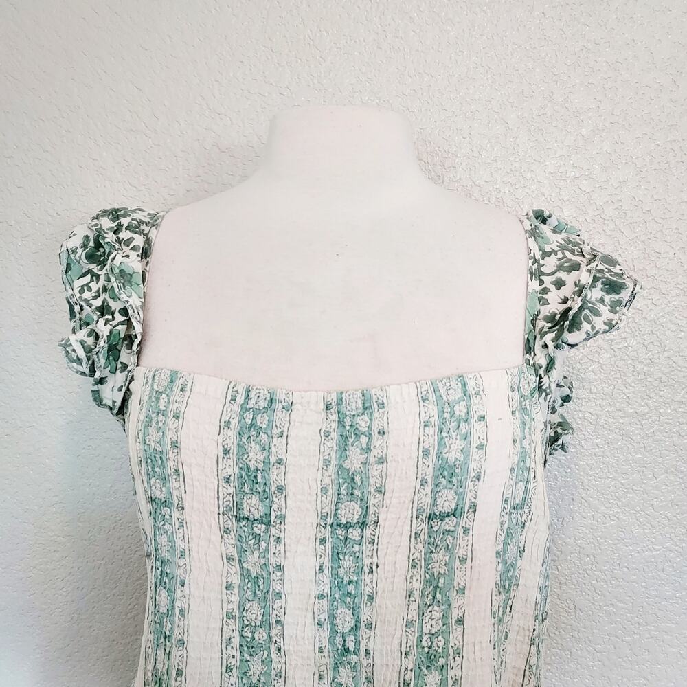 Mille Resort & Travel Mint Green & Cream Tiered Maxi 'Olympia' Dress Size M - Picture 13 of 13